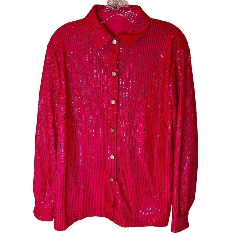 Swiftie Era’s Tour Inspo Jacket! Hot Pink Sequined Jacket Size Medium!